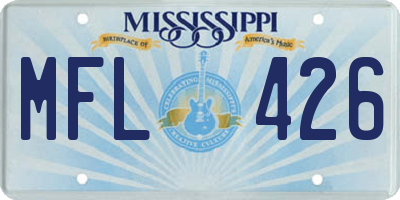 MS license plate MFL426