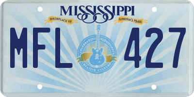MS license plate MFL427