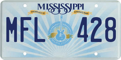 MS license plate MFL428