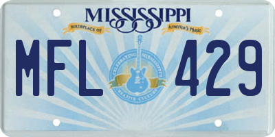 MS license plate MFL429
