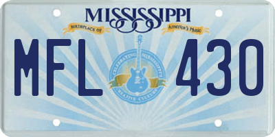 MS license plate MFL430