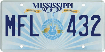 MS license plate MFL432
