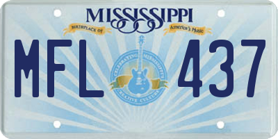 MS license plate MFL437