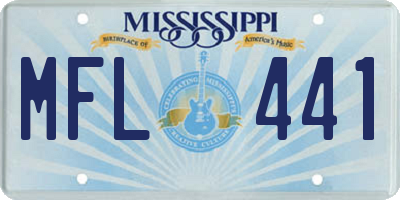 MS license plate MFL441