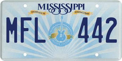 MS license plate MFL442