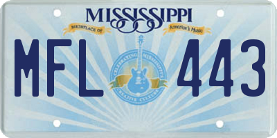 MS license plate MFL443