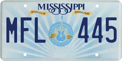 MS license plate MFL445