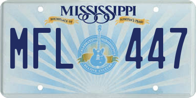MS license plate MFL447