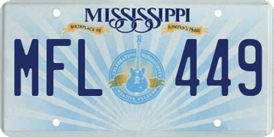 MS license plate MFL449