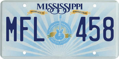 MS license plate MFL458