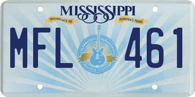 MS license plate MFL461