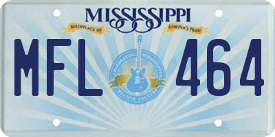 MS license plate MFL464