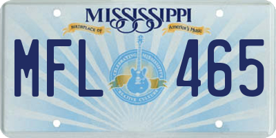 MS license plate MFL465