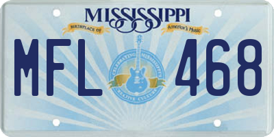 MS license plate MFL468