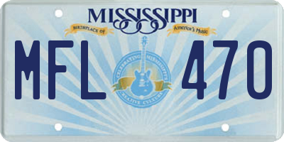 MS license plate MFL470