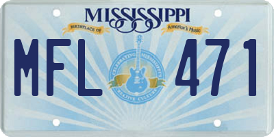 MS license plate MFL471