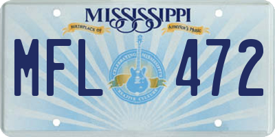 MS license plate MFL472