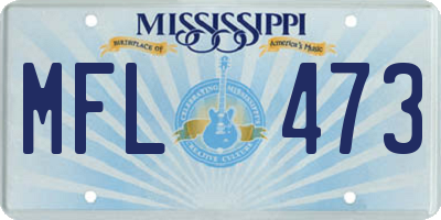MS license plate MFL473