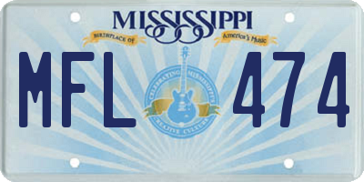 MS license plate MFL474