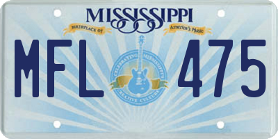 MS license plate MFL475