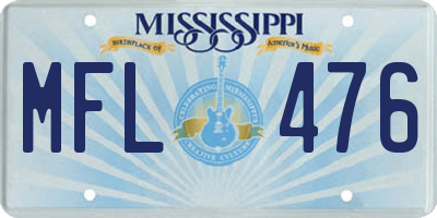 MS license plate MFL476
