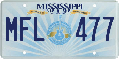 MS license plate MFL477