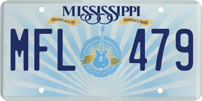 MS license plate MFL479