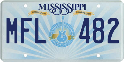 MS license plate MFL482