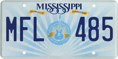 MS license plate MFL485