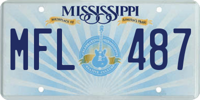 MS license plate MFL487