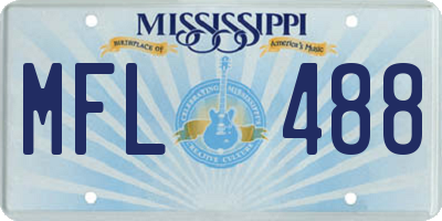 MS license plate MFL488