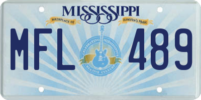 MS license plate MFL489