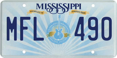 MS license plate MFL490