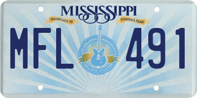 MS license plate MFL491
