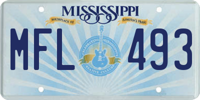 MS license plate MFL493