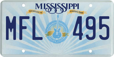 MS license plate MFL495