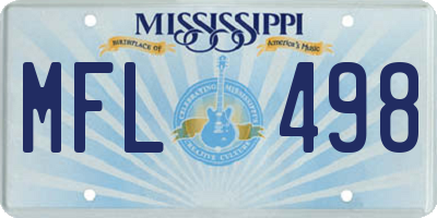 MS license plate MFL498