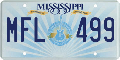 MS license plate MFL499