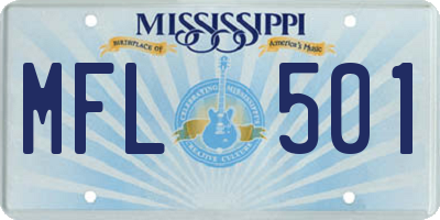 MS license plate MFL501