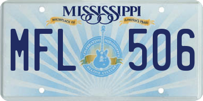 MS license plate MFL506