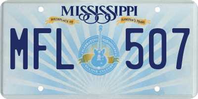 MS license plate MFL507