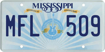 MS license plate MFL509