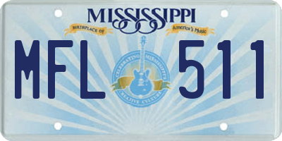 MS license plate MFL511