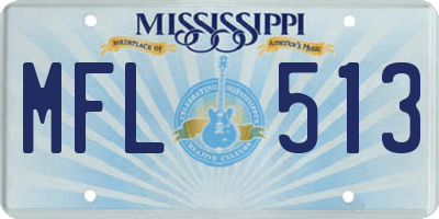 MS license plate MFL513