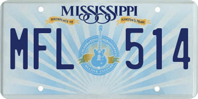 MS license plate MFL514