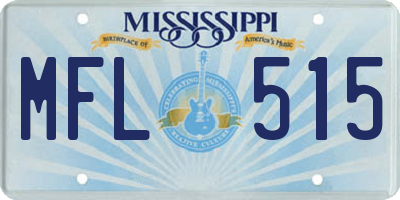 MS license plate MFL515