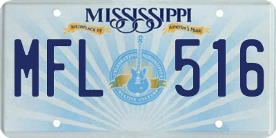MS license plate MFL516