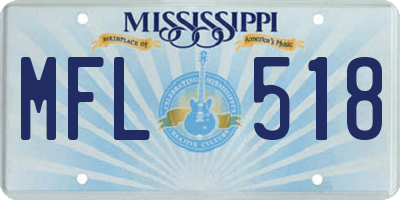 MS license plate MFL518