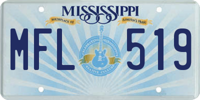 MS license plate MFL519