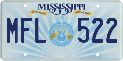 MS license plate MFL522